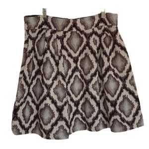 Pink Tartan Geometric Print Flouncy Skirt